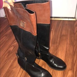 Cute, multicolored boots.